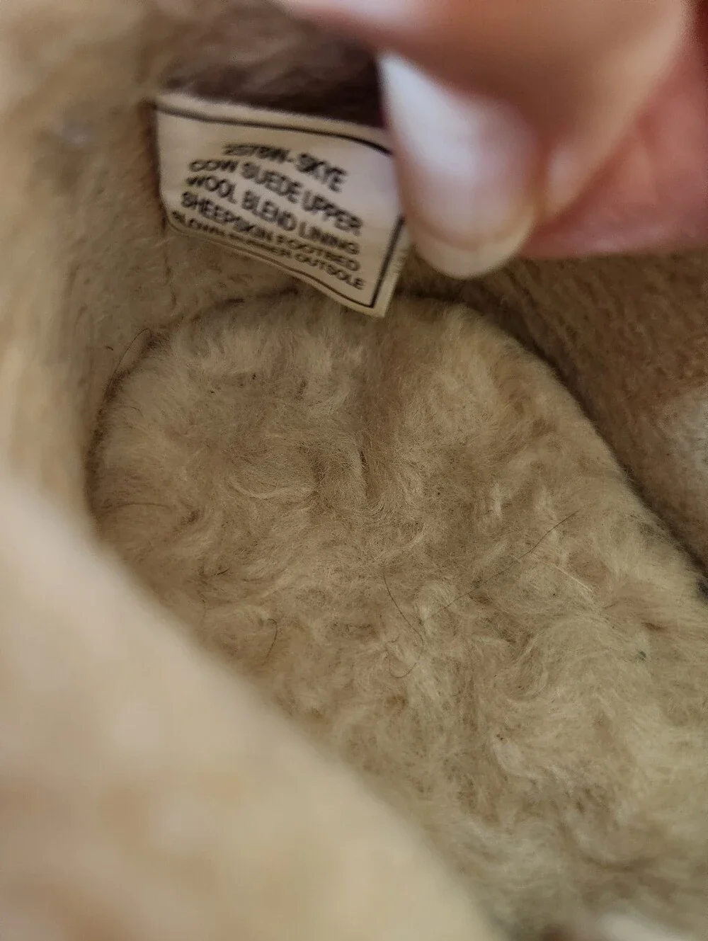 Bear Paw Skye Cow Suede Leather Wool Blend Lining Warm Sheepskin  Outdoor Boots